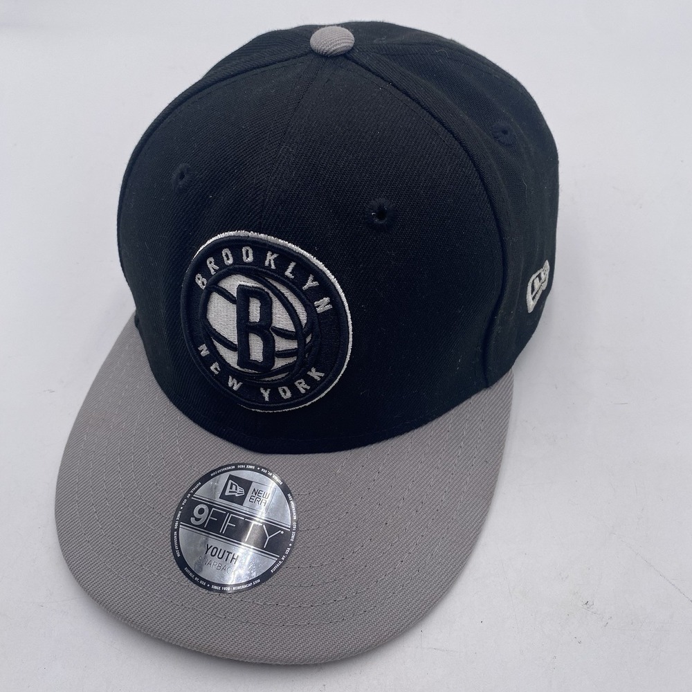 Brooklyn Nets Youth Hat New Era 9fifty SnapBack Black Adjustable Cleaned